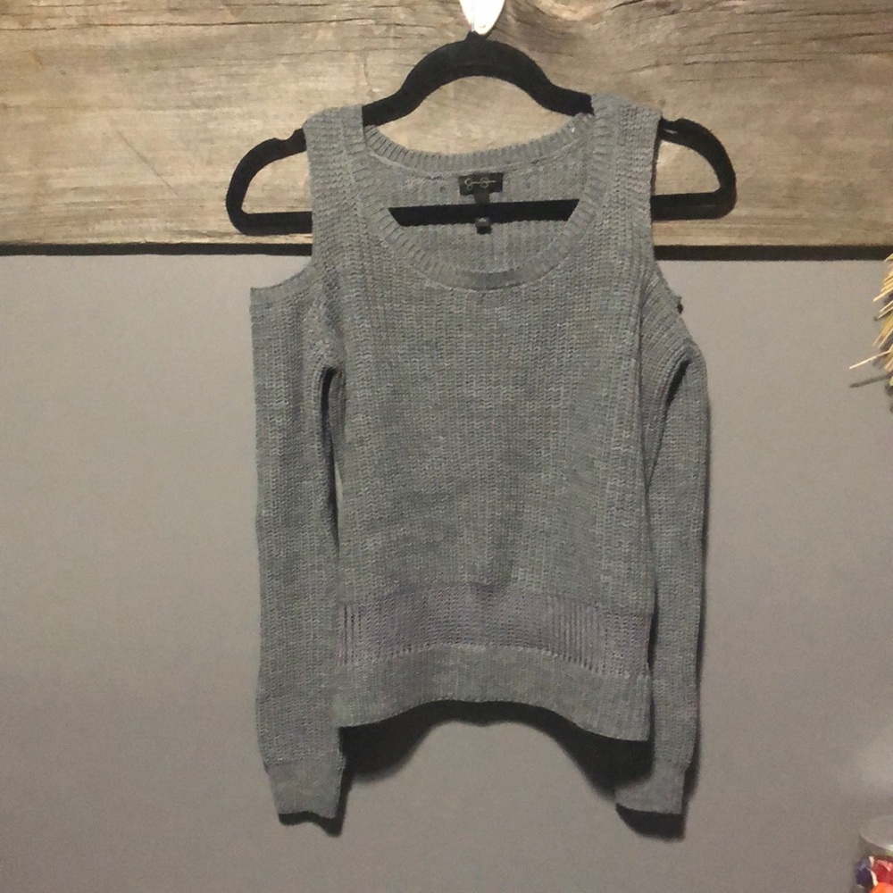 Jessica Simpson cold shoulder knit sweater